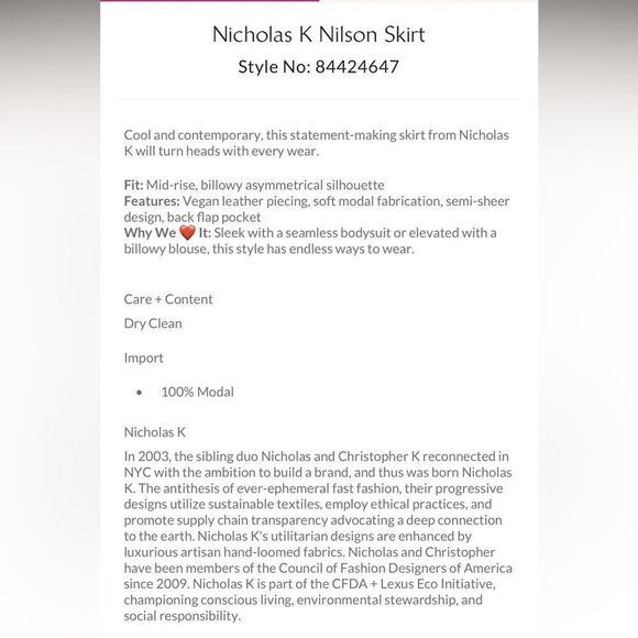 Free People Nicholas K Nilson Skirt/ size XS - Picture 8 of 10